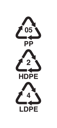 recyklační ikony pro pytle