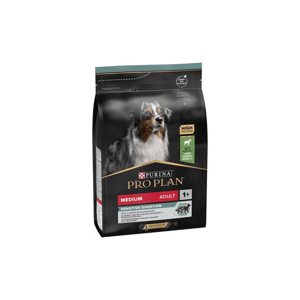 PURINA® PRO PLAN® Medium Adult Dog Sensitive Digestion, granule pro psy s jehněčím