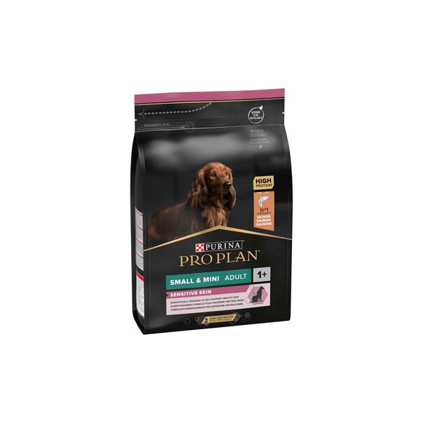 PURINA® PRO PLAN® Small & Mini Adult Dog Sensitive Skin, granule pro psy s lososem