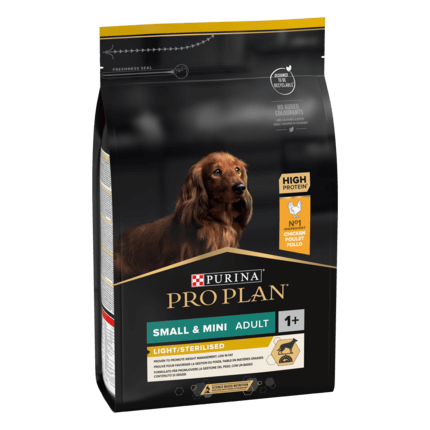 PURINA® PRO PLAN® Small & Mini Adult Light / Sterilised, kuře