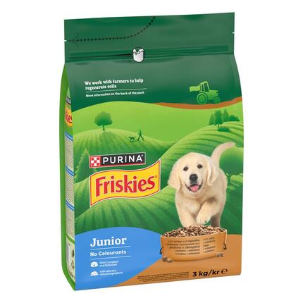 Friskies Junior granule pro štěňata krůta, zelenina s mlékem