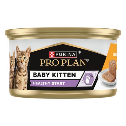 PURINA® PRO PLAN® Baby Kitten HEALTHY START, paštika s vysokým obsahem kuřete, konzerva