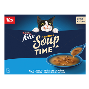 FELIX® Soup polévky s treskou, tuňákem a platýsem 12x 48 g
