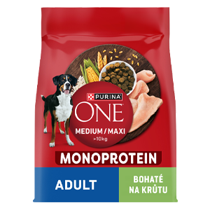 Purina ONE® Medium/Maxi Adult Monoprotein, granule pro psy krůta