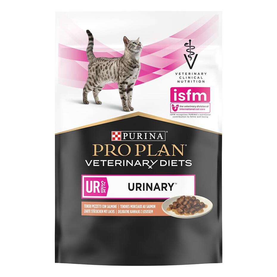 PURINA® PRO PLAN® VETERINARY DIETS Feline UR St/Ox Urinary, kapsička pro kočky s lososem
