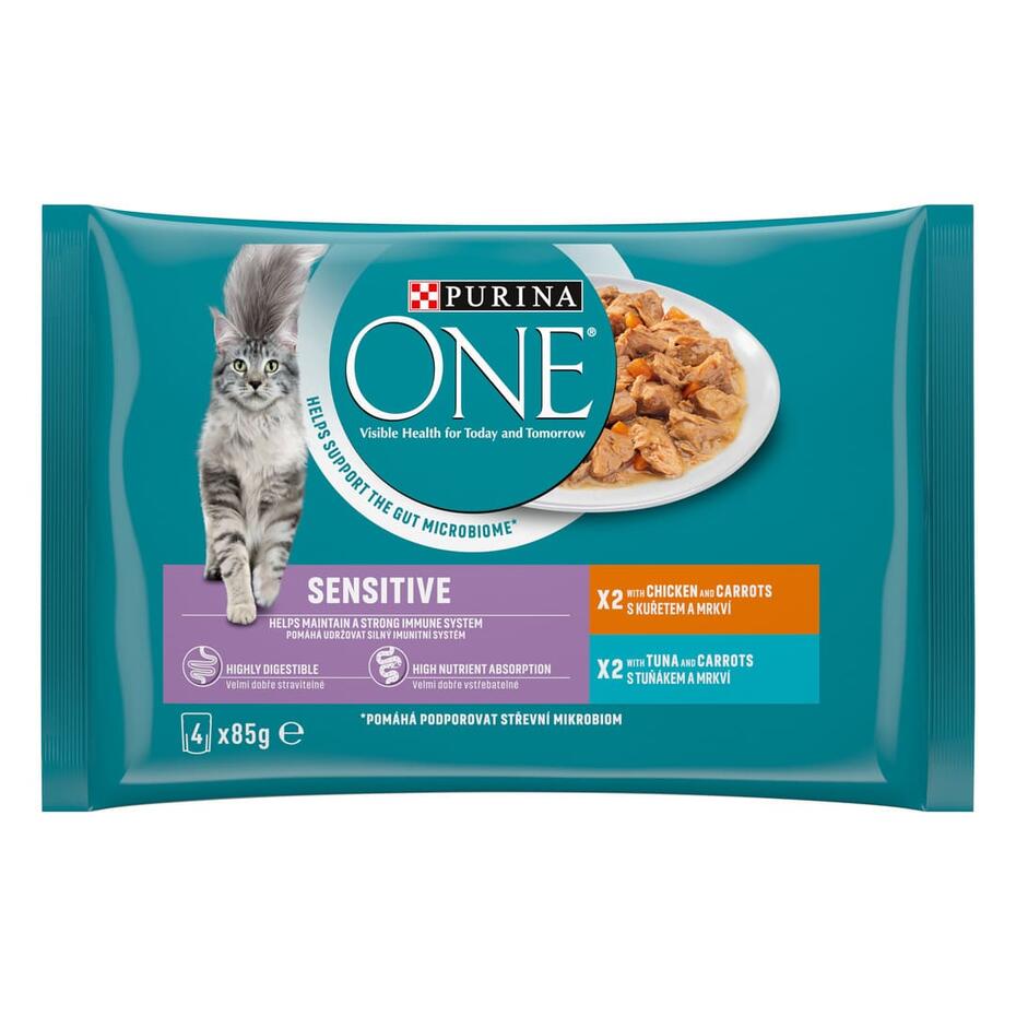 PURINA ONE Multipack SENSITIVE minifiletky s kuřetem