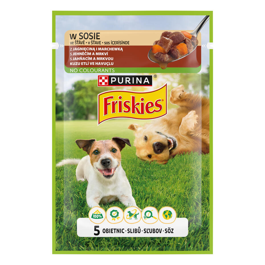FRISKIES dog adult jehněčí ve šťávě