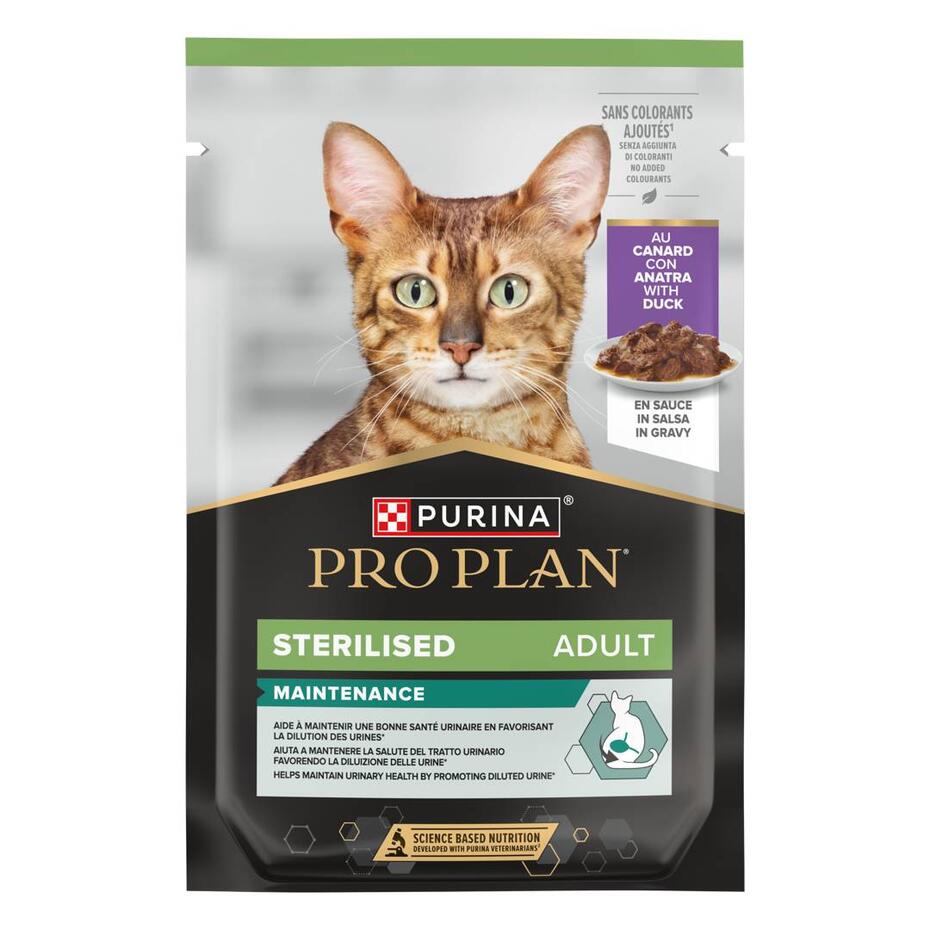 PURINA® PRO PLAN® CAT Sterilised Maintenance, kapsička pro kočky s kachnou ve šťávě