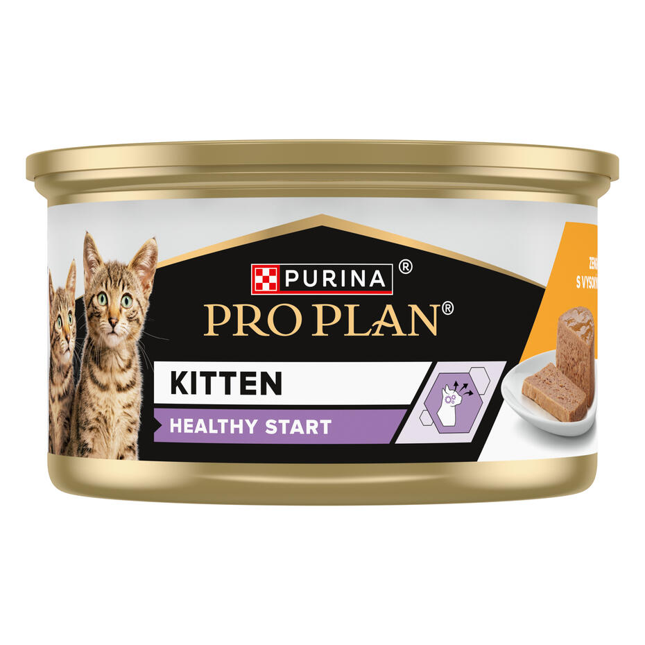 PRO PLAN KITTEN HEALTHY START kuře v paštice 24x85g, konzerva