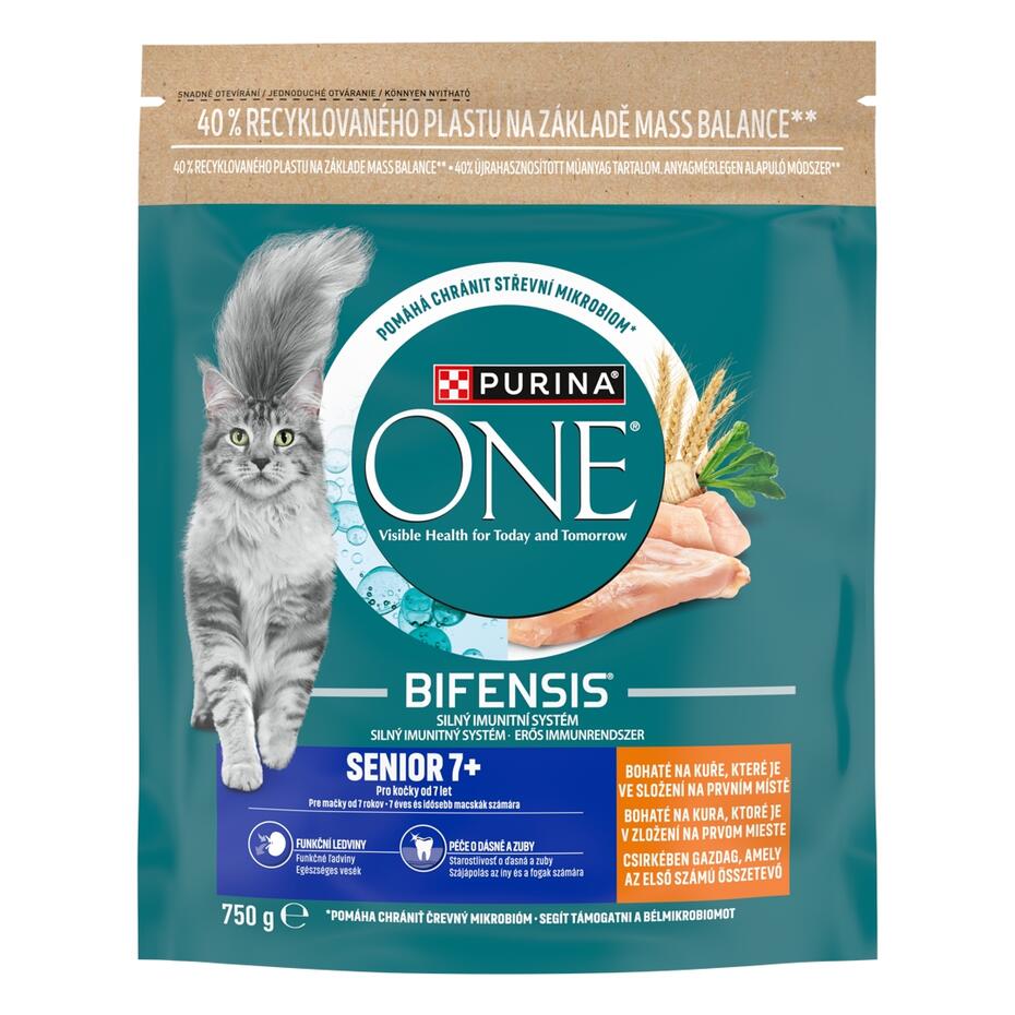 Purina ONE Bifensis Senior 7+ granule pro kočky kuře