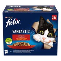 Felix Fantastic multipack s kuřetem, hovězím, králíkem a jehněčím v želé 24x85 g