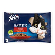 Felix Fantastic multipack s kuřetem a hovězím v želé 4x85g