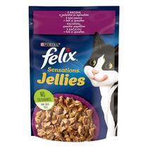 Felix Sensations Jellies s kachnou v želé s příchutí špenátu 85 g