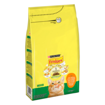 FRISKIES® Indoor pro kočky žijící převážně v bytě s kuřetem a se zeleninou