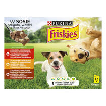 FRISKIES dog ADULT multipack hovězí/kuře/jehněčí ve šťávě