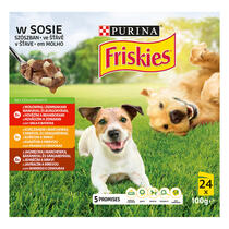 FRISKIES dog ADULT multipack hovězí/kuře/jehněčí ve šťávě