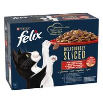 FELIX Deliciously sliced Multipack Farm selection hovězí / kuře / kachna / krůta 12x80g