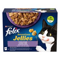 Felix Sensations Jellies multipack výběr s jehněčím, makrelou, treskou, krůtou v lahodném želé 12x85 g