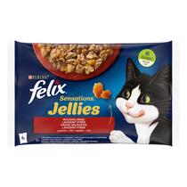 Felix Sensations Jellies multipack s hovězím a kuřetem v lahodném želé 4x85 g