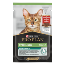 PURINA® PRO PLAN® Adult STERILISED MAINTENANCE s hovězím ve šťávě