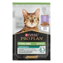 PURINA® PRO PLAN® CAT Senior 7+ Sterilised Maintenance, kapsička pro kočky s krůtou ve šťávě