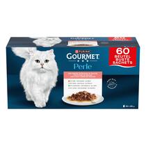 Gourmet Perle kapsičky pro kočky hovězí, kuře, králík, losos ve šťávě