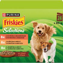 Přední strana obalu Friskies Selections