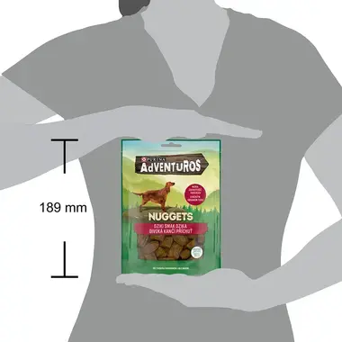 Purina AdVENTuROS Nuggets s divokou kančí příchutí