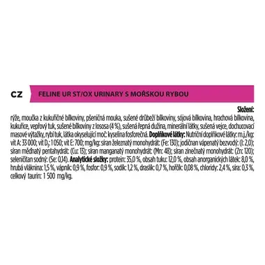 PURINA® PRO PLAN® VETERINARY DIETS Feline UR St/Ox Urinary, granule pro kočky s mořskými rybami