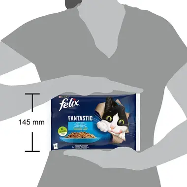 Felix Fantastic multipack s lososem a platýsem v želé 4x85 g