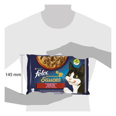 Felix Sensations Sauces multipack s krůtou a jehněčím v lahodné omáčce 4x85 g