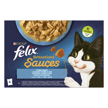 Felix Sensations Sauces multipack s treskou a sardinkami v omáčce 4x85 g