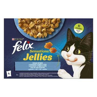 Felix Sensations Jellies multipack s lososem a treskou v lahodném želé 85 g