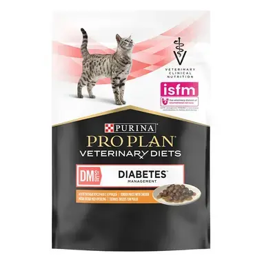 PURINA® PRO PLAN® VETERINARY DIETS Feline DM St/Ox Diabetes Management, kapsička pro kočky s kuřetem