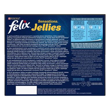Felix Sensations Jellies multipack výběr - hovězí s rajčaty, kuře s mrkví, kachna, jehněčí v lahodném želé 24x85 g