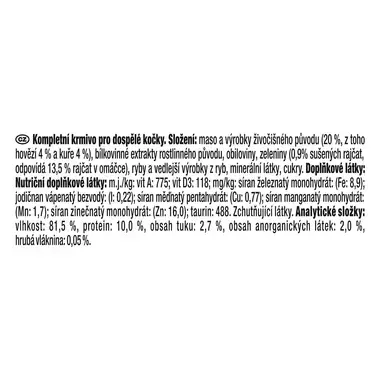 GOURMET GOLD hovězí a kuře v omáčce