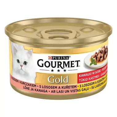 GOURMET GOLD losos a kuře ve šťávě
