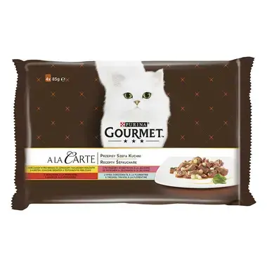 GOURMET A LA CARTE multipack kuře, hovězí-pstruh, treska