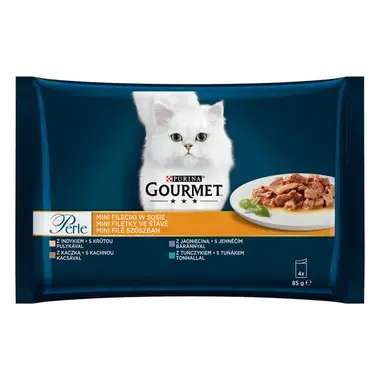 GOURMET PERLE multipack rybí a masový výběr ve šťávě
