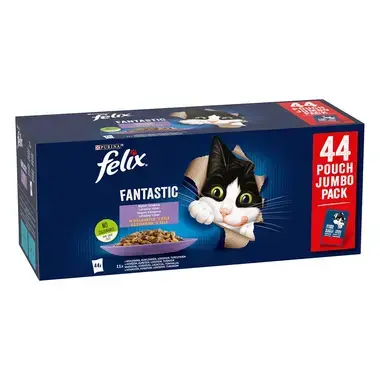 Felix Fantastic multipack s hovězím, lososem, kuřetem a tuňákem v želé 44x85 g