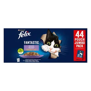 Felix Fantastic multipack s hovězím, lososem, kuřetem a tuňákem v želé 44x85 g