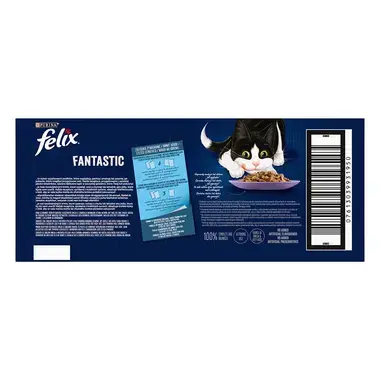 Felix Fantastic multipack s hovězím, lososem, kuřetem a tuňákem v želé 44x85 g