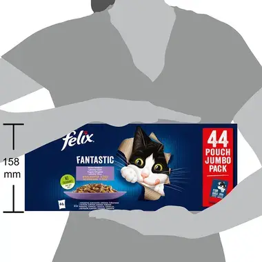 Felix Fantastic multipack s hovězím, lososem, kuřetem a tuňákem v želé 44x85 g