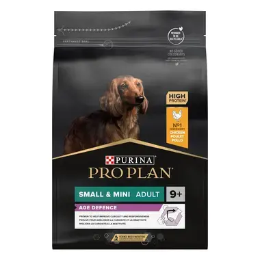PURINA® PRO PLAN® Small & Mini Adult Dog 9+ Age Defence, kuře