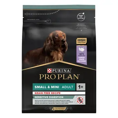 PURINA® PRO PLAN® Small & Mini Adult Dog Sensitive Digestion GRAIN FREE, krůta