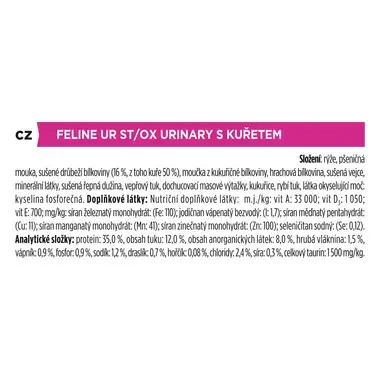 PURINA® PRO PLAN® VETERINARY DIETS Feline UR St/Ox Urinary, granule pro kočky s kuřetem
