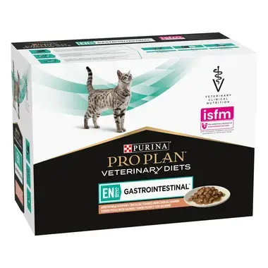 PURINA® PRO PLAN® VETERINARY DIETS Feline EN St/Ox Gastrointestinal, kapsička pro kočky s lososem