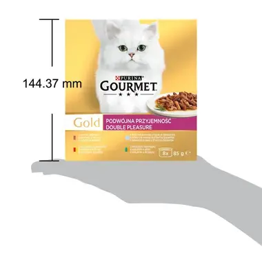 GOURMET Gold Multipack hovězí s kuřetem/králík s játry/mořské ryby se špenátem/kachna s krůtou