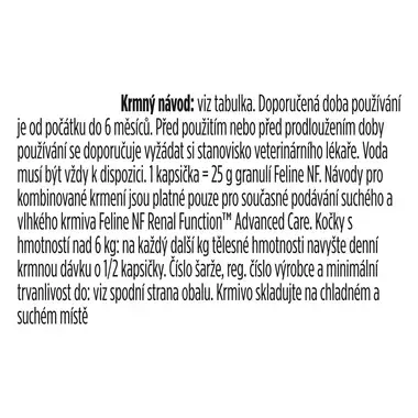 PURINA® PRO PLAN® VETERINARY DIETS Feline NF St/Ox Renal Function Advanced Care - kapsička pro kočky s kuřetem