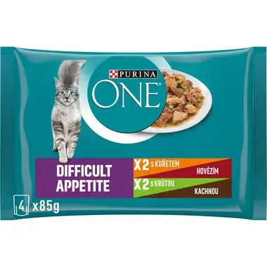 PURINA ONE Multipack DIFFICULT APPETITE minifiletky s kuřetem